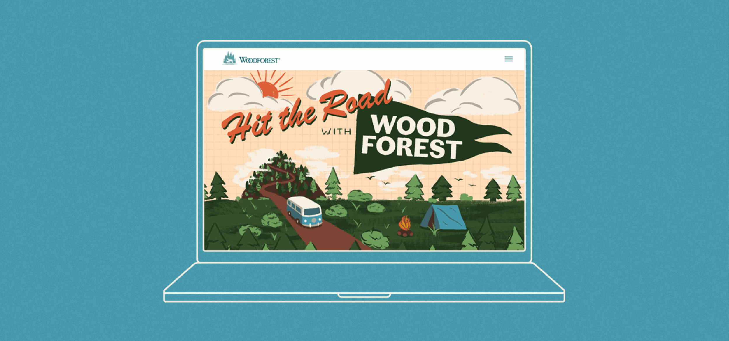 Hit the Road landing page header created by ST8MNT for a Woodforest Fall campaign