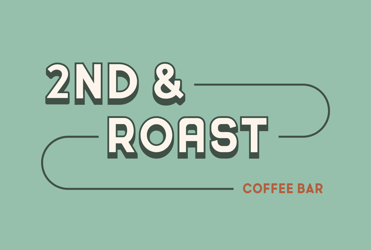 2nd & Roast Coffee Bar logo created by ST8MNT as part of branding project for W Hotel in Downtown Austin