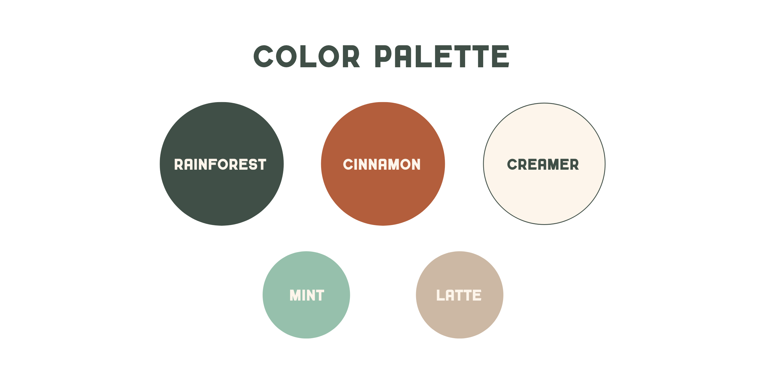 2nd & Roast color palette created by ST8MNT as part of branding project for W Hotel in Austin, TX