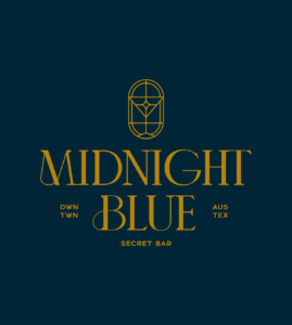 Midnight Blue Secret Bar logo created by ST8MNT as part of branding project for W Hotel in Downtown Austin