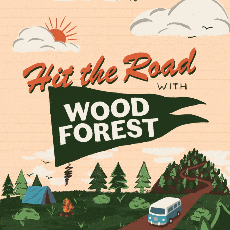GIF of park pass animation for social media created by ST8MNT for Woodforest Fall campaign