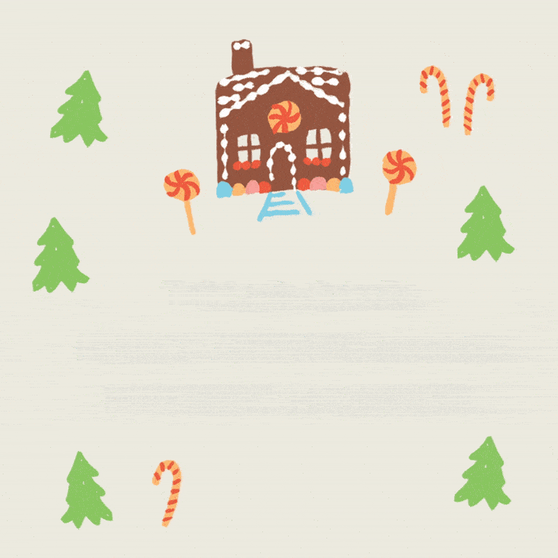 GIF of gingerbread animation for social media created by ST8MNT for Woodforest Winter campaign
