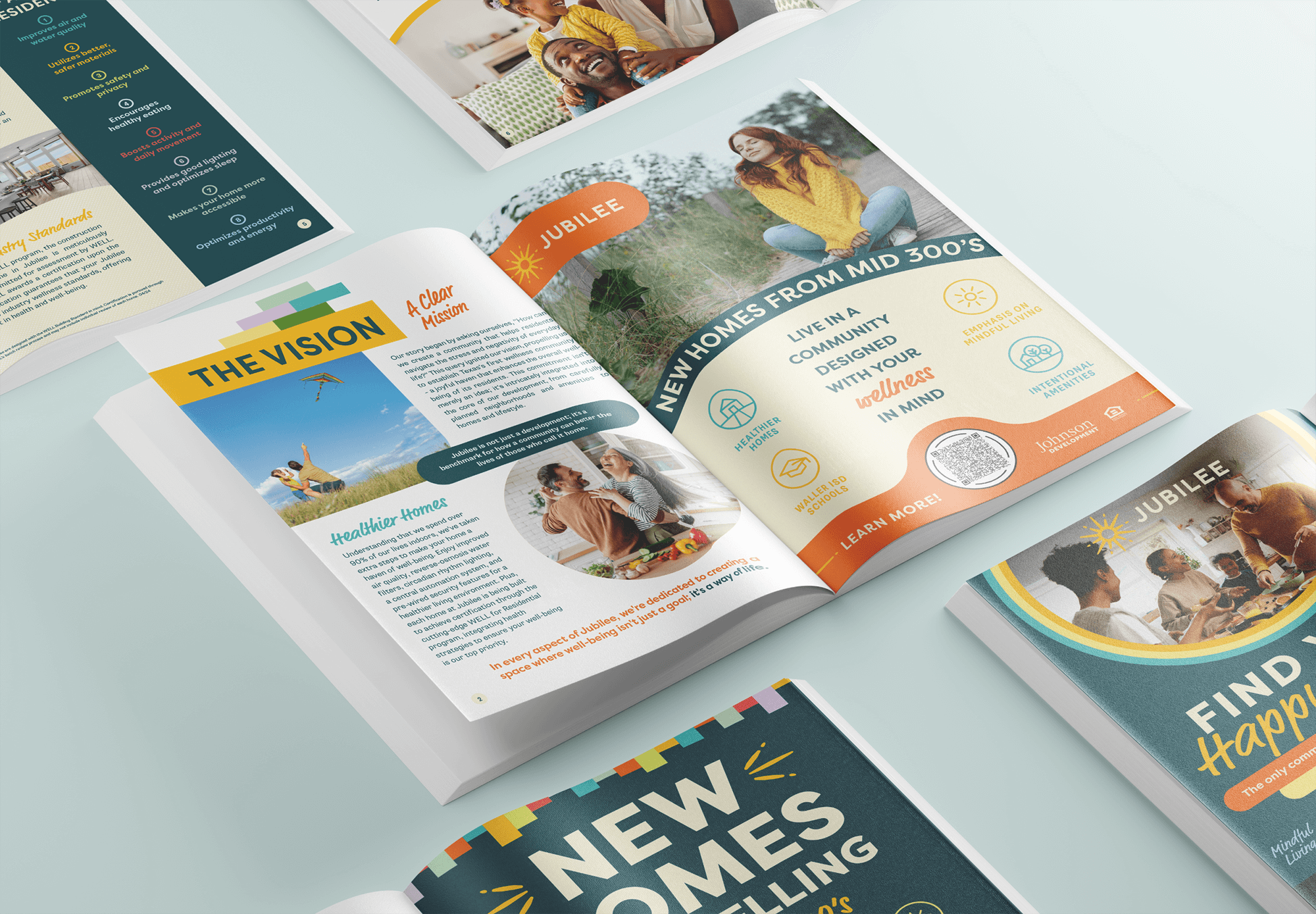 Jubilee print ad and magazine designs created by ST8MNT as part of print collateral project for master-planned community in Texas