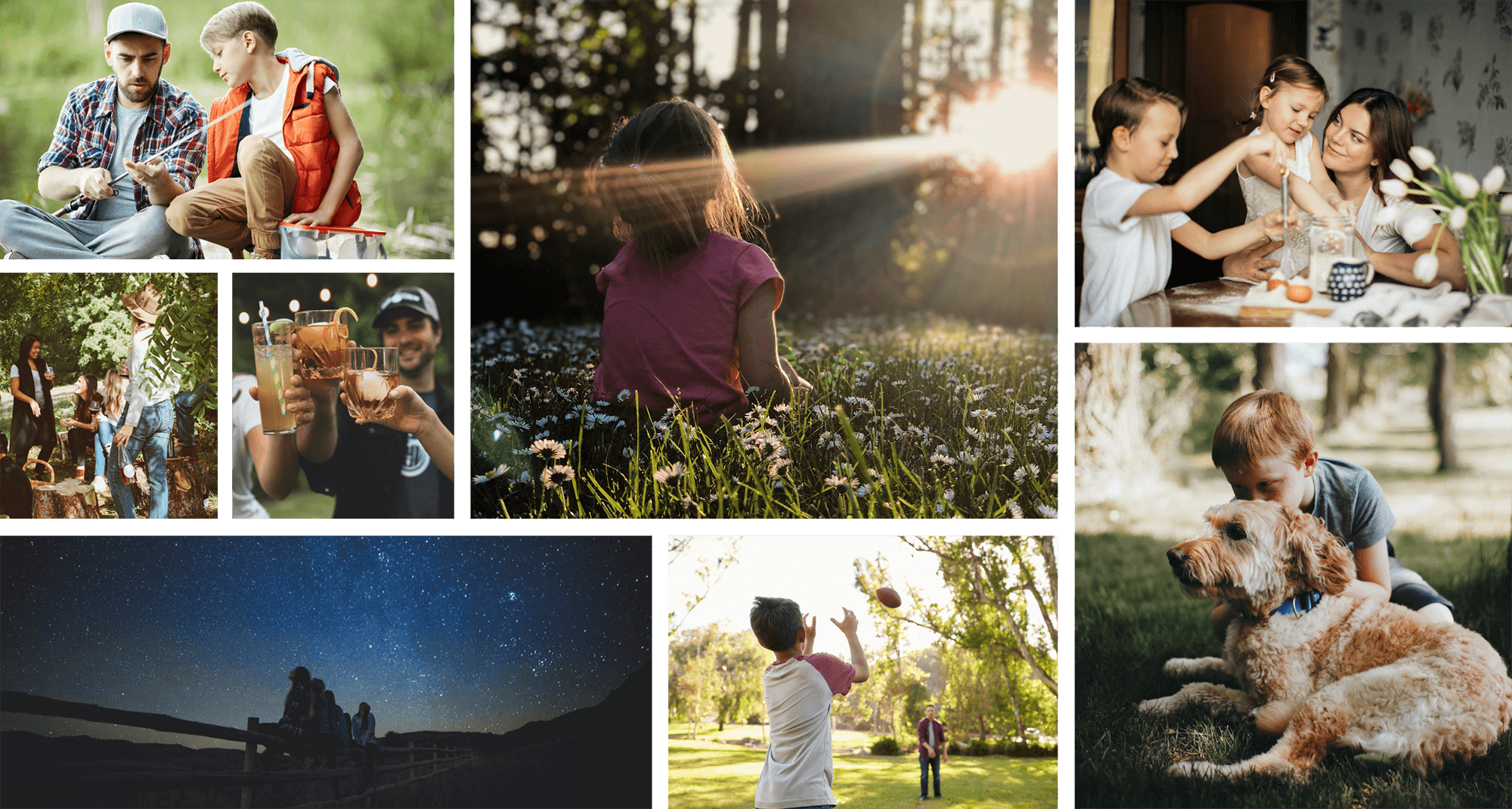 Collection of stock imagery collected for Kresston, a Texas master-planned community, by ST8MNT as part of the branding process