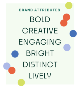Brand attributes established by ST8MNT for One West at Corporate Center identity and branding project
