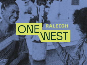 One West badge mark referencing the Raleigh location of this office park, designed by ST8MNT as part of identity and branding project