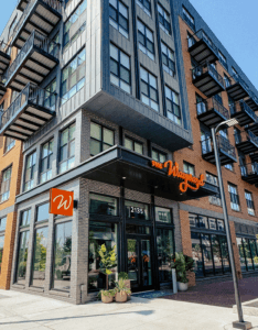 The Wayward apartments in Nashville, TN entry signage design