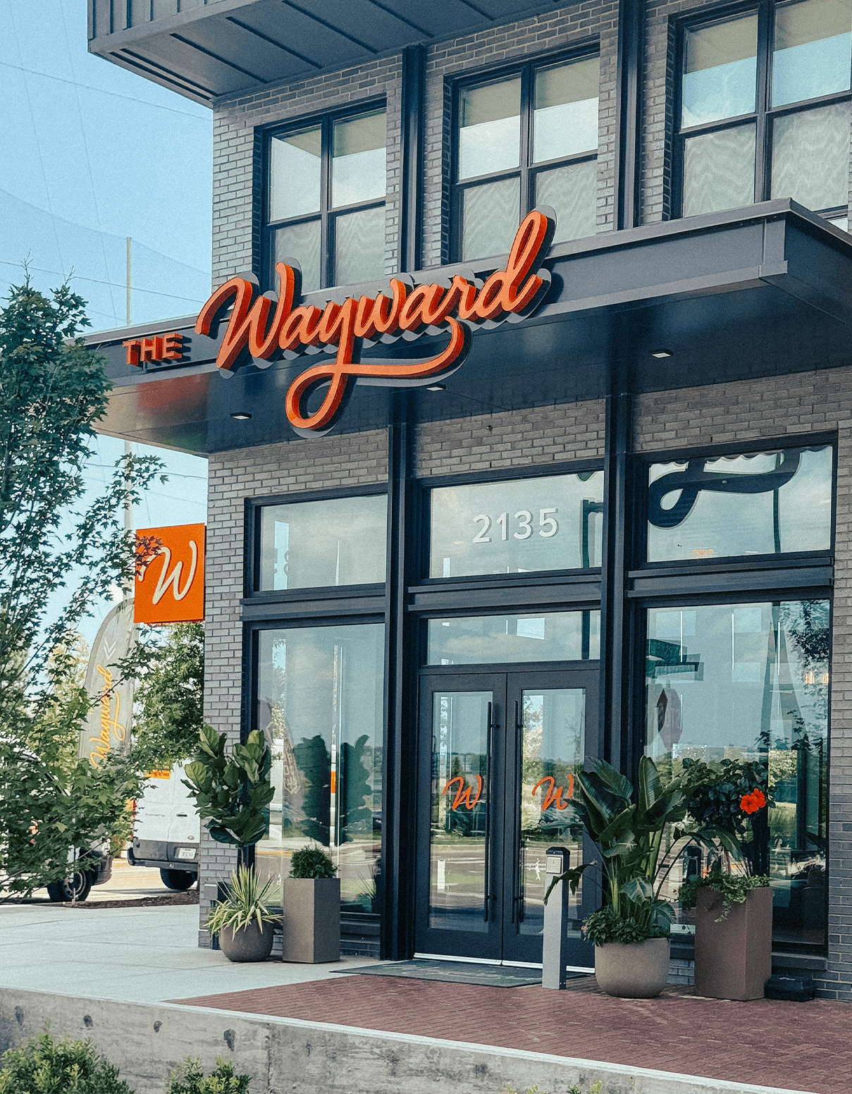 The Wayward entry sign design