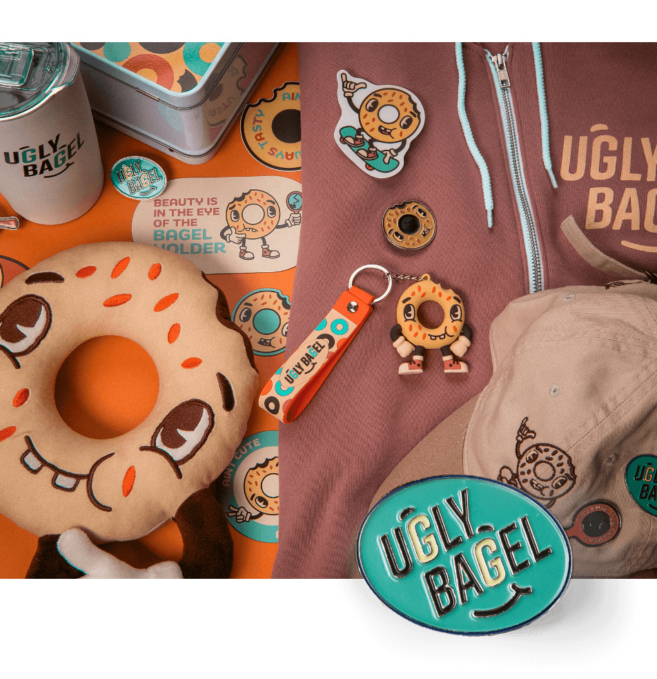 Ugly Bagel merch designs