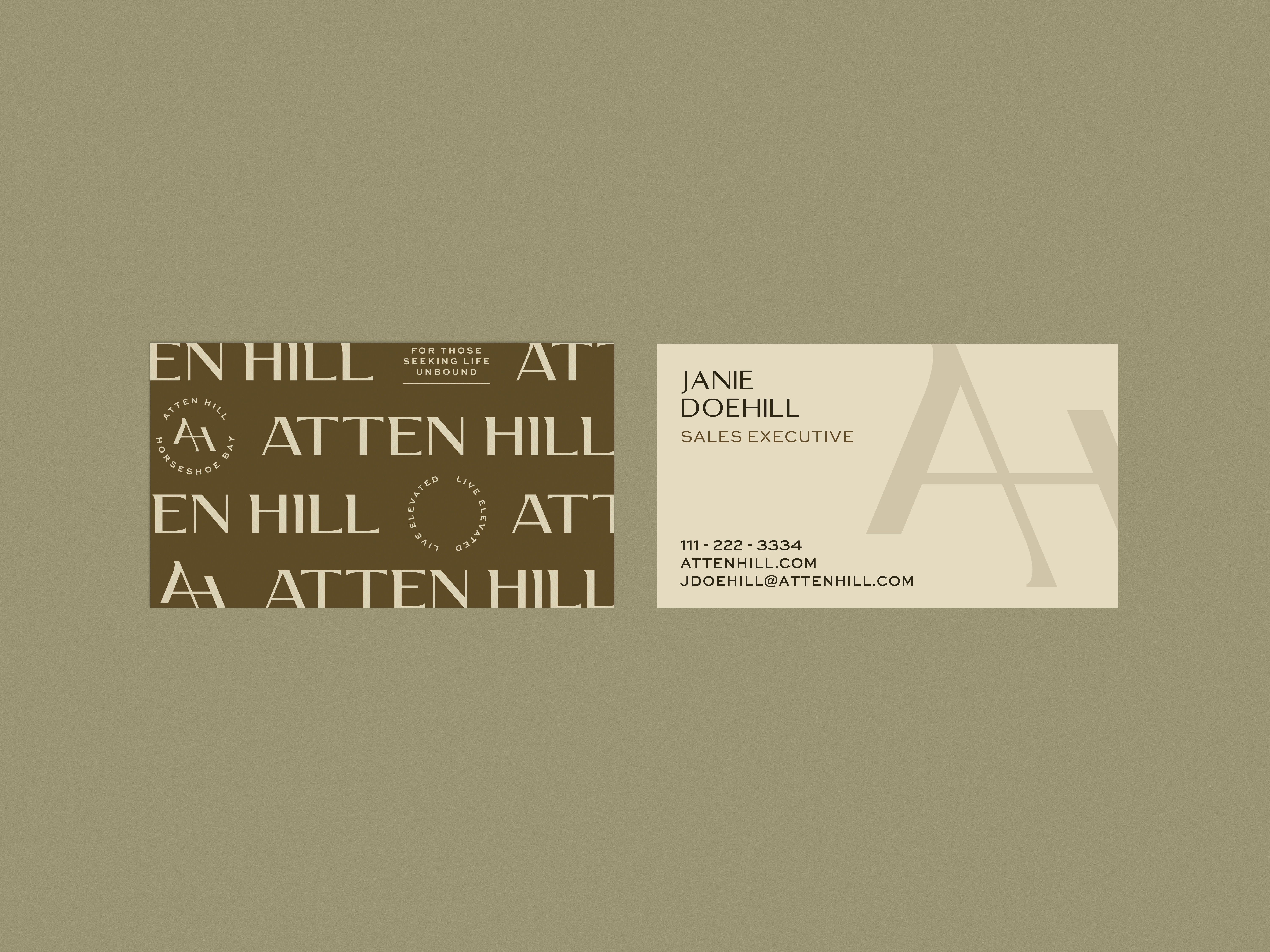 Atten Hill Business Card Front and Back