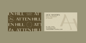 Atten Hill Business Card Front and Back