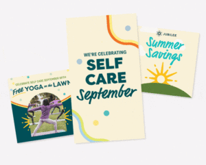 Example of social media designs for Jubilee campaigns designed by ST8MNT