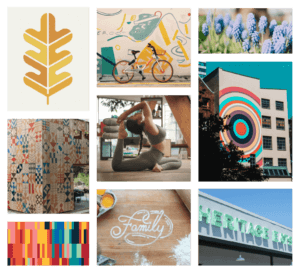 Collection of images to serve as inspiration for Jubilee brand, developed by ST8MNT for Texas master-planned community