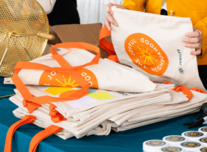 Jubilee tote design by ST8MNT for master-planned community grand opening