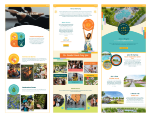 Website pages designed by ST8MNT the master-planned community Jubilee