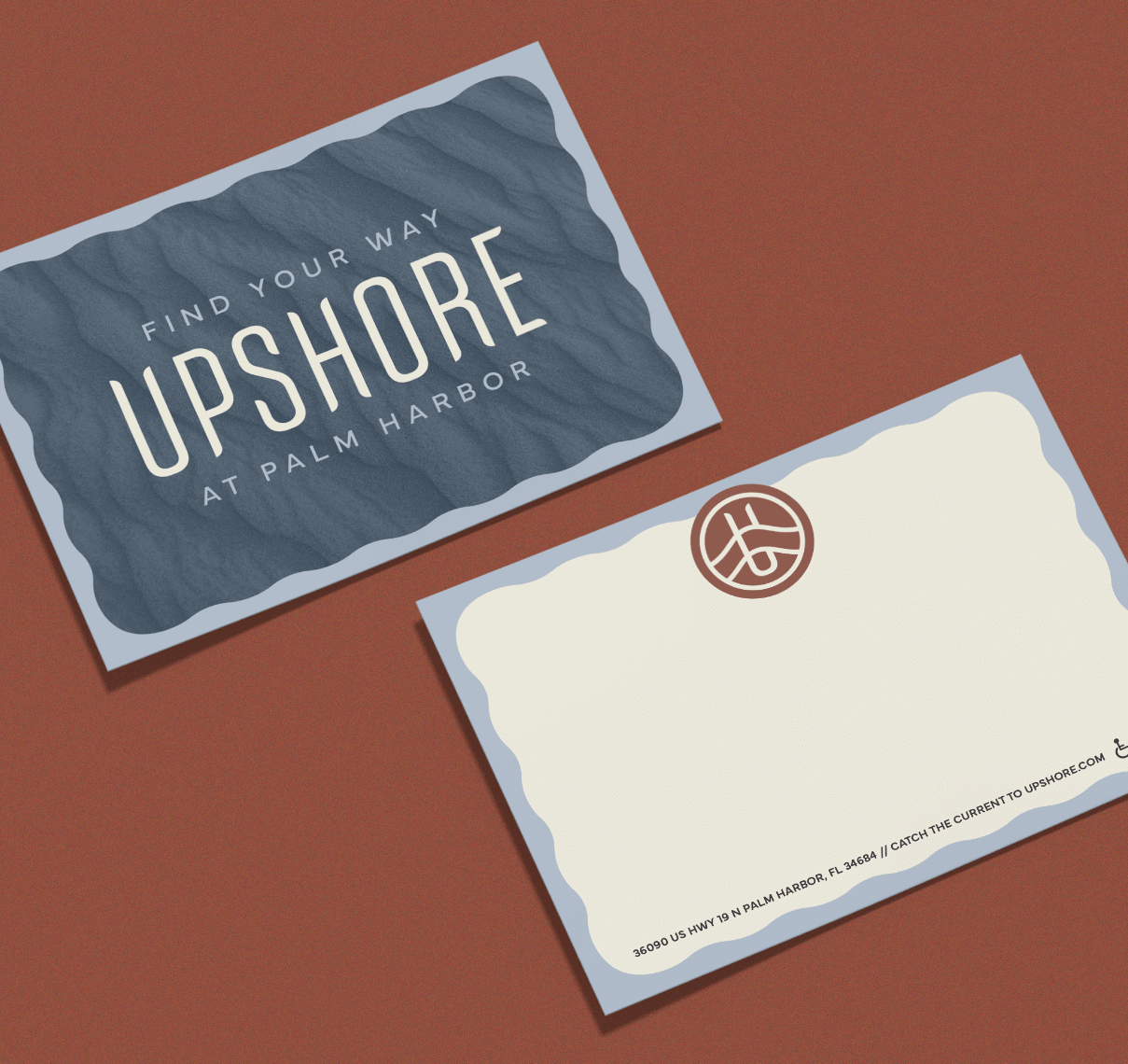 Upshore Notecard Mockup of notecard design for Upshore completed by ST8MNT