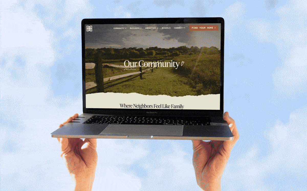Gif of Briggs Ranch website header designed by ST8MNT with subhead text writing on that reads 