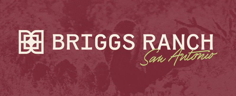 GIF of Briggs Ranch logo system and mark variations designed by ST8MNT