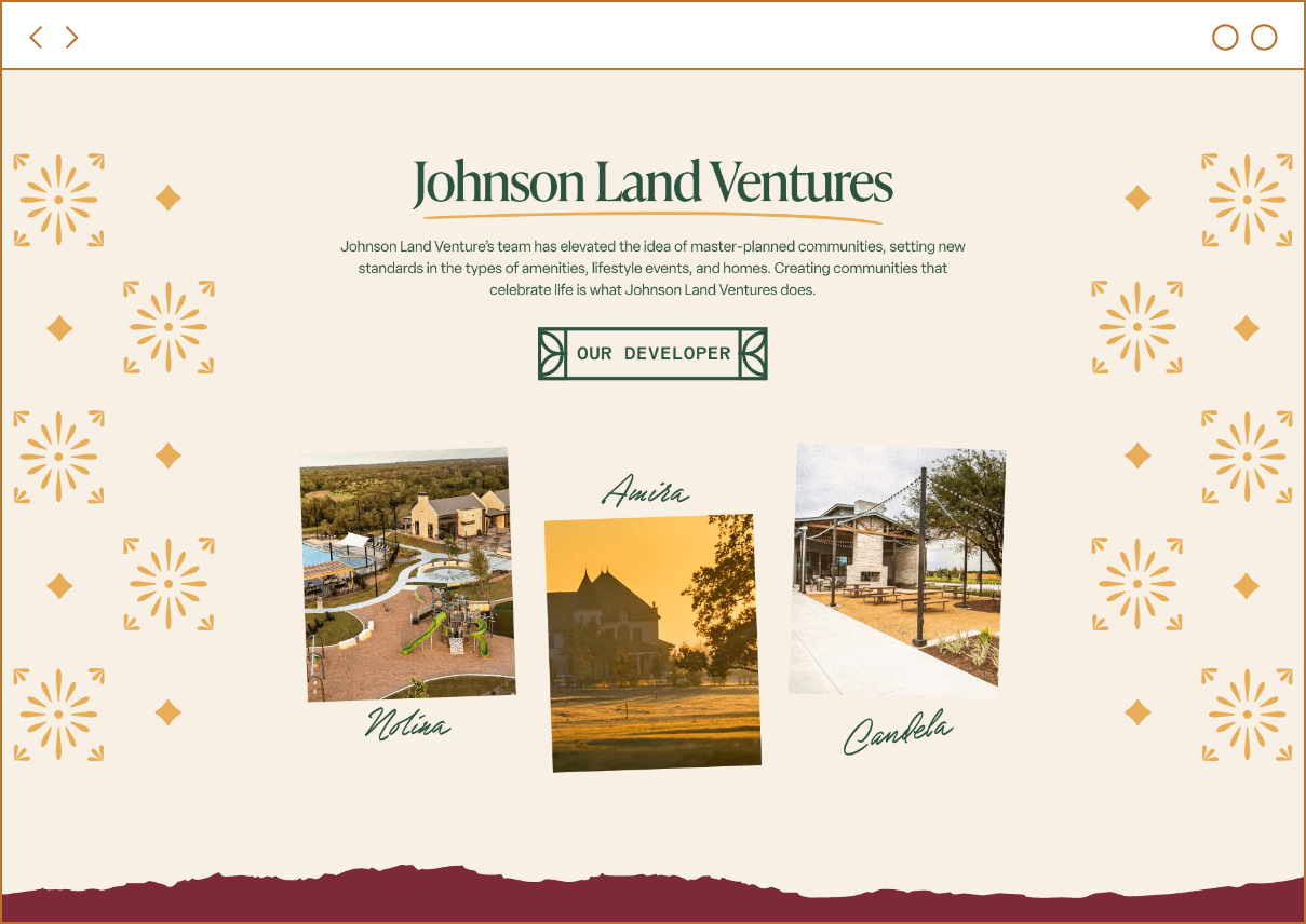 Developer-focused website website section for Briggs Ranch, designed by ST8MNT