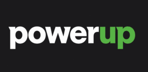 powerup logo rotating through colorways